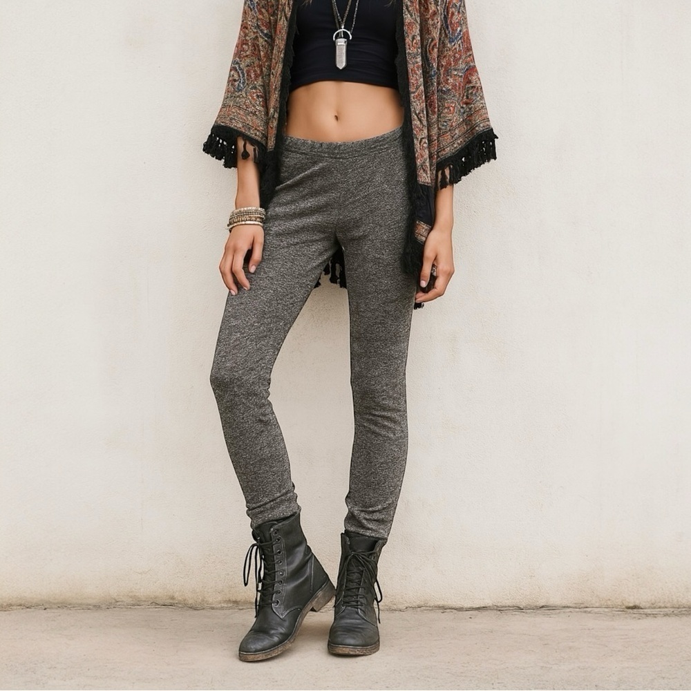 FREE‎ PEOPLE Milo Metallic Knit Jogger Pants